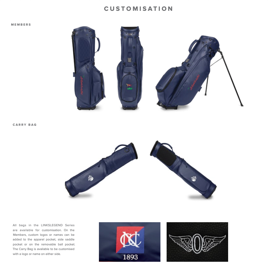 Titleist LinksLegend Series – Premium Golf Bag mit Logo & Gravur