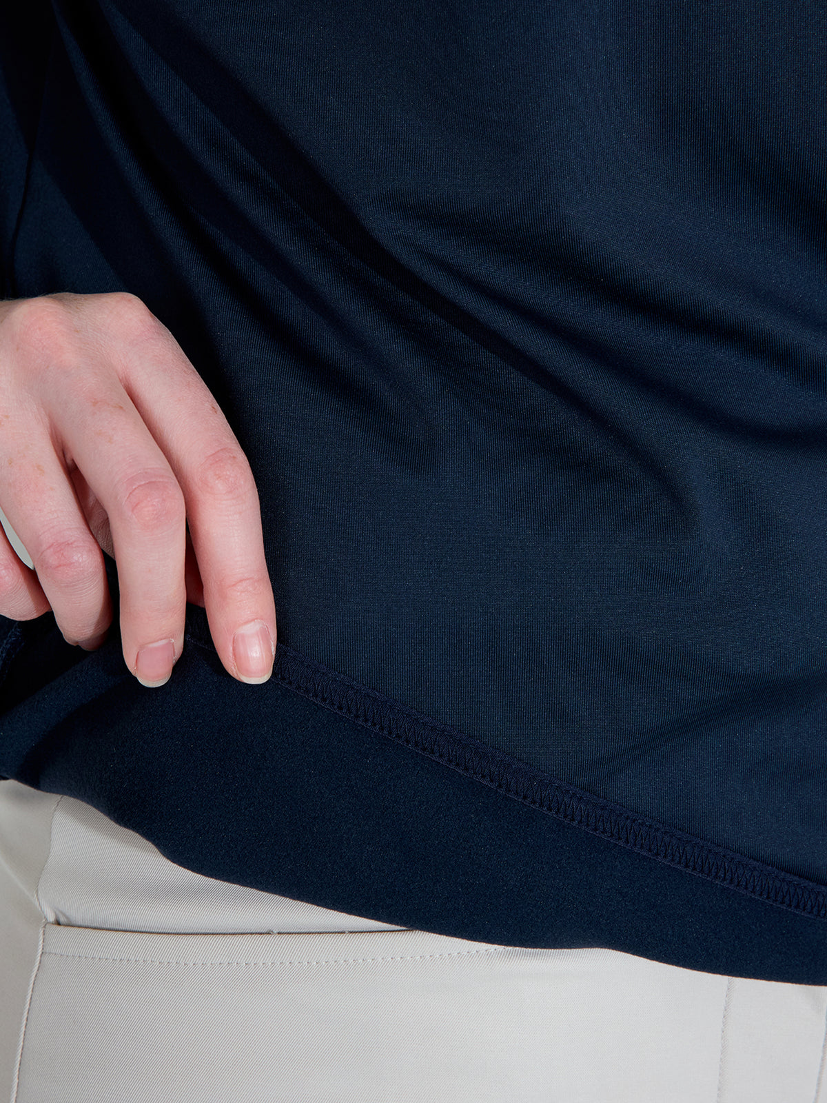 abacus Damen Cradoc Halfzip-Fleece in Navy, Detail