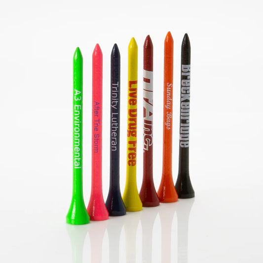 3-1/4" (8,25cm) Pride Premium Golf Tees – Mit Text oder Logo