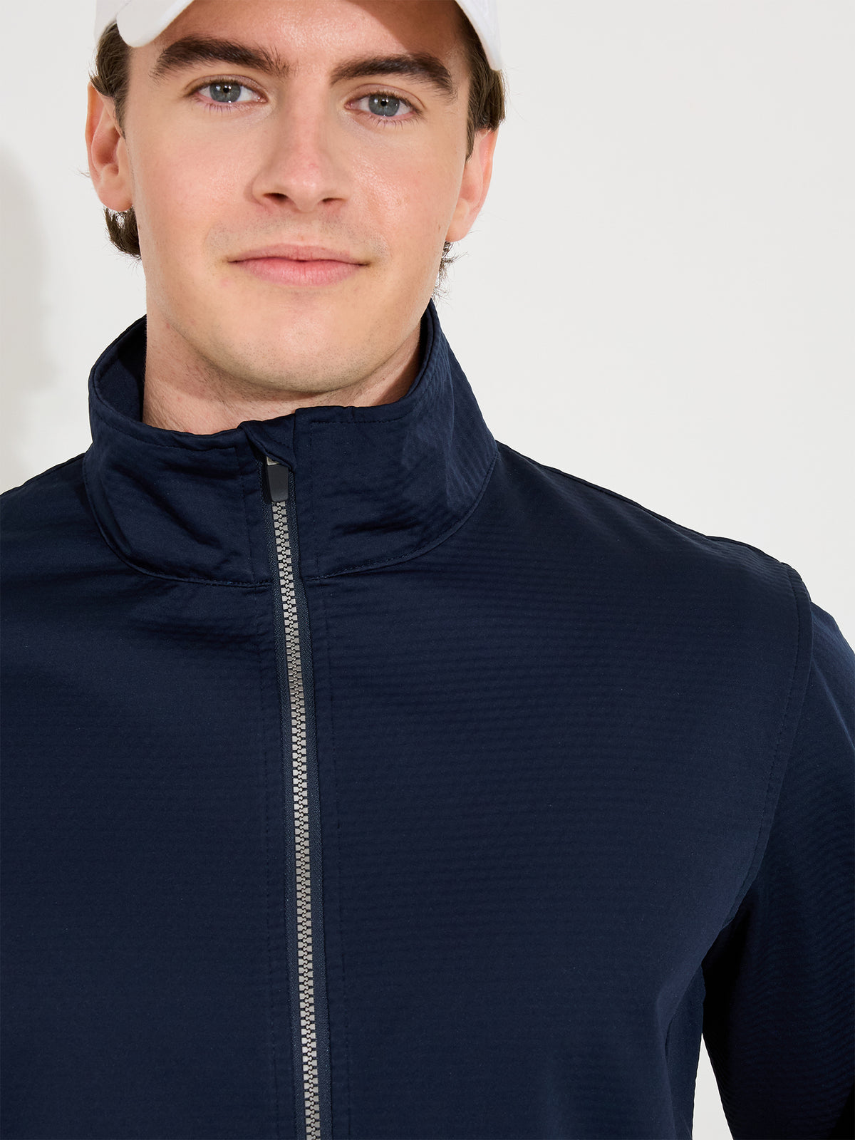 abacus Herren Lytham Softshell-Jacke in Navy, Detail