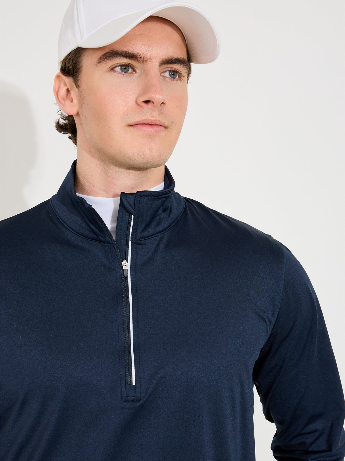 abacus Herren Cradoc Halfzip-Fleece in Navy, Detail