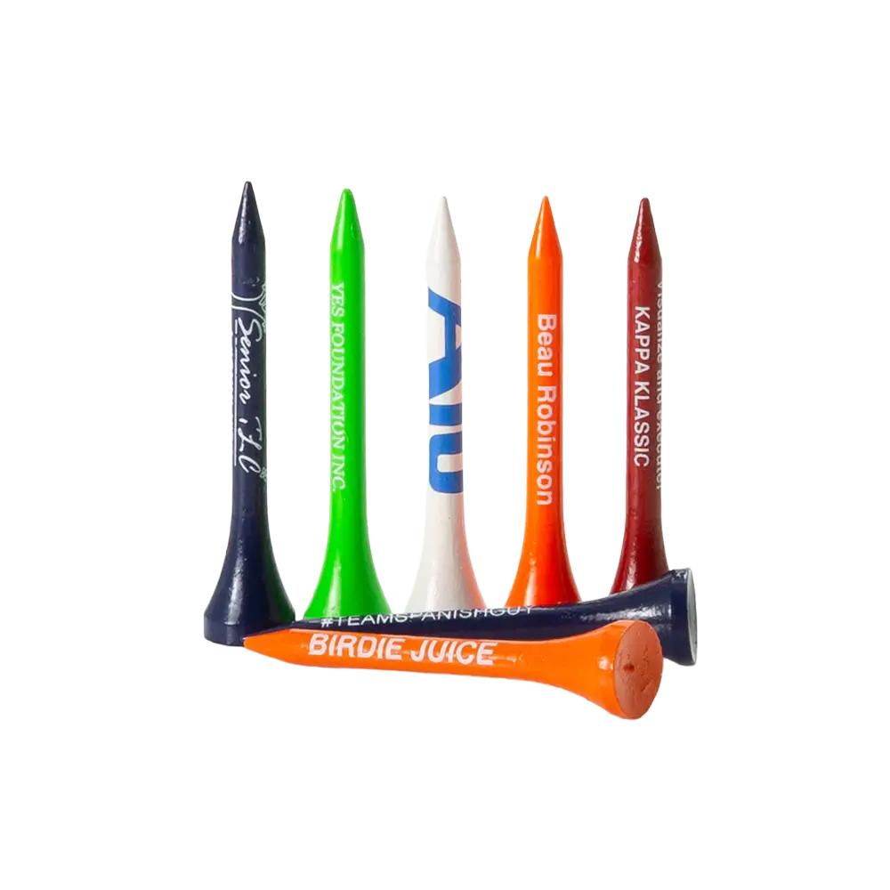 2-1/8" (5.4cm) Pride Premium Golf Tees – With Text or Logo